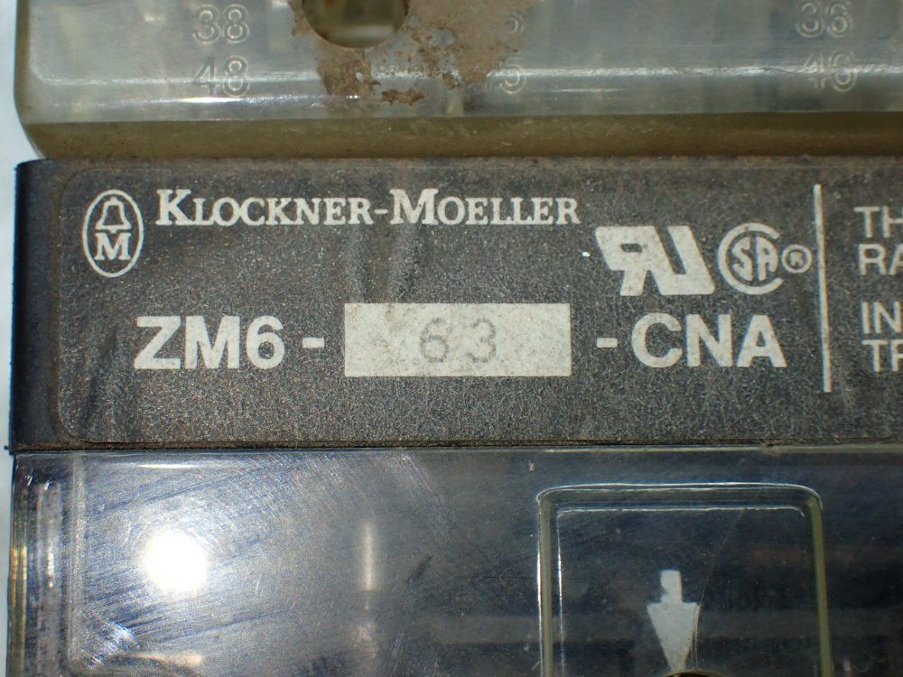 Klockner-moeller 2: 3-pole Molded Case Circuit Breaker Trip Units. - Zm6-63-cna
