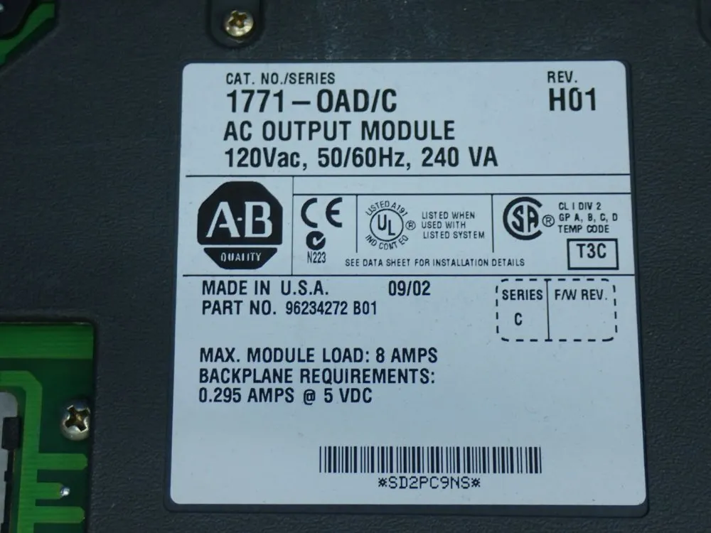 Allen-bradley 8pcs Allen Bradley Plc Lot - 1771-asb