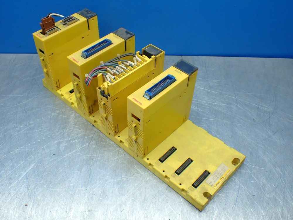 Fanuc Plc Rack With I/o Modules. A03b-0807-c011, A03b-0807-c155 - A03b-0807-c001