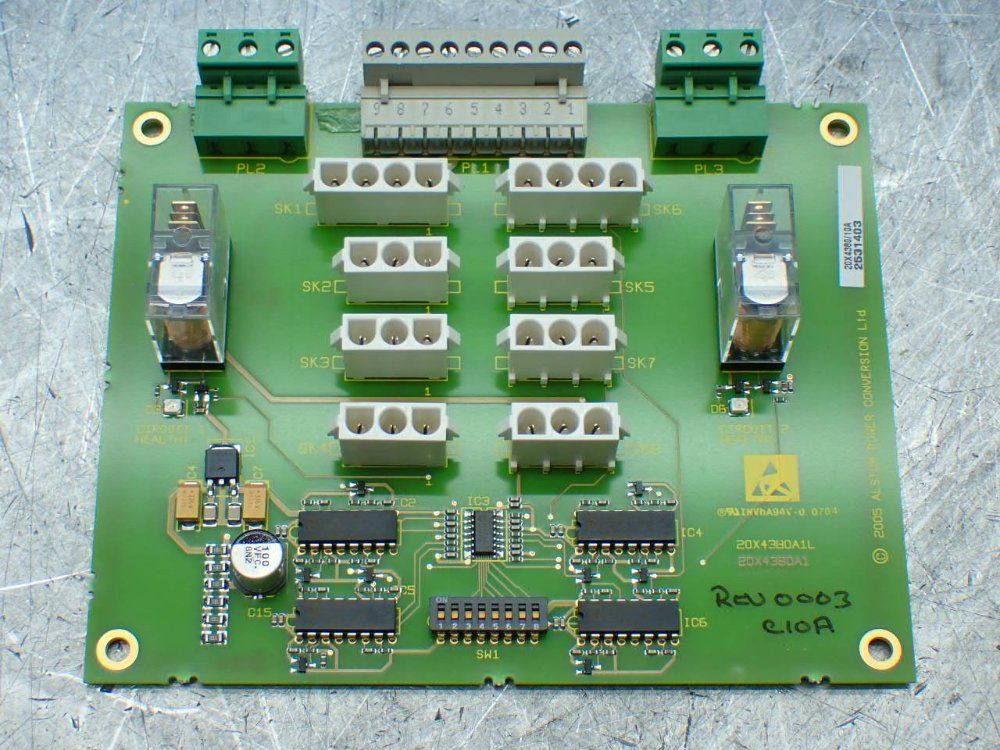 Converteam 7 Mv3000 Fan Failure Monitor Pcb's - 20x4380/10a