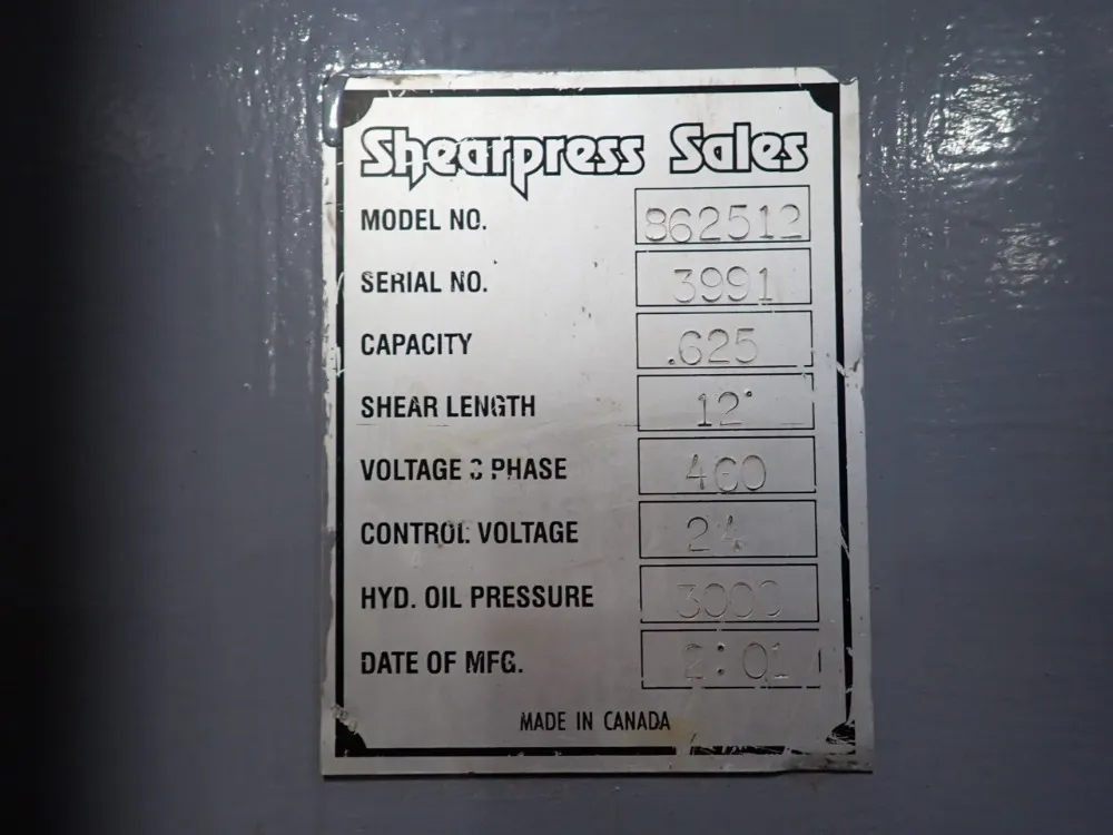 Accurpress 12' 12' Shear - 862512