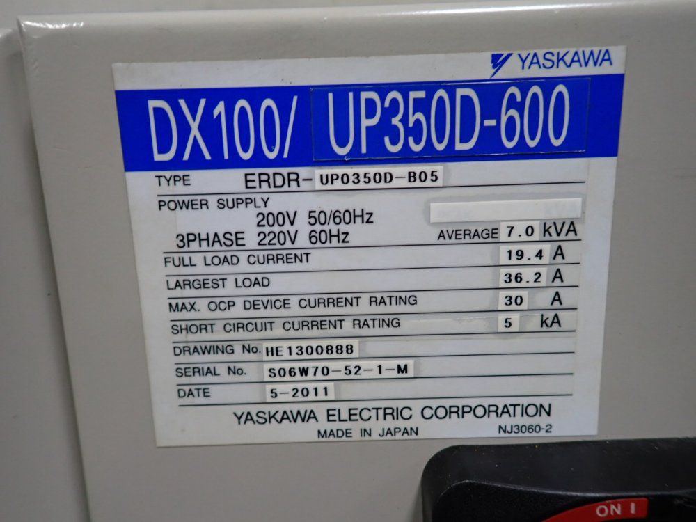 Yaskawa Motoman Robot - Up350d-600