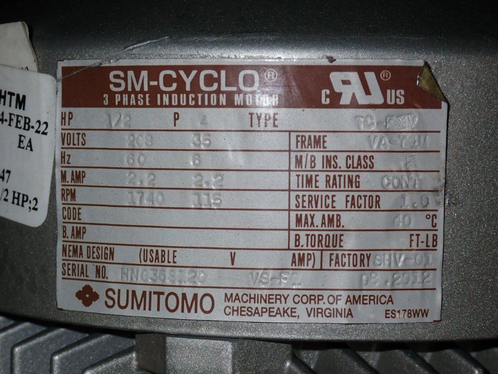Sumitimo Drive Technologies Gear Drive - Rnyms05-1320-av-30