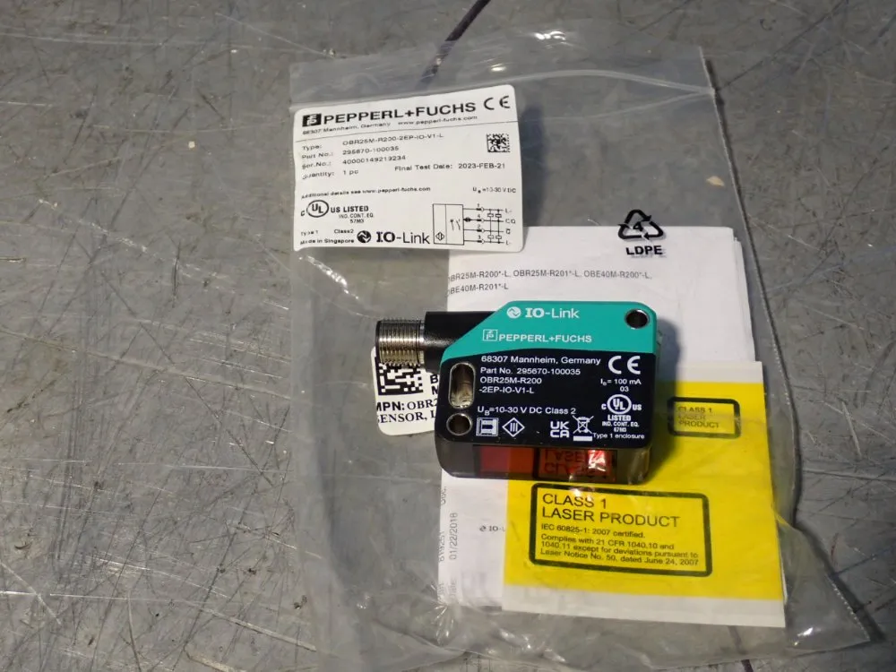 Pepperl And Fuchs Sensor - Obr25m-r200-2ep-io-v1-l