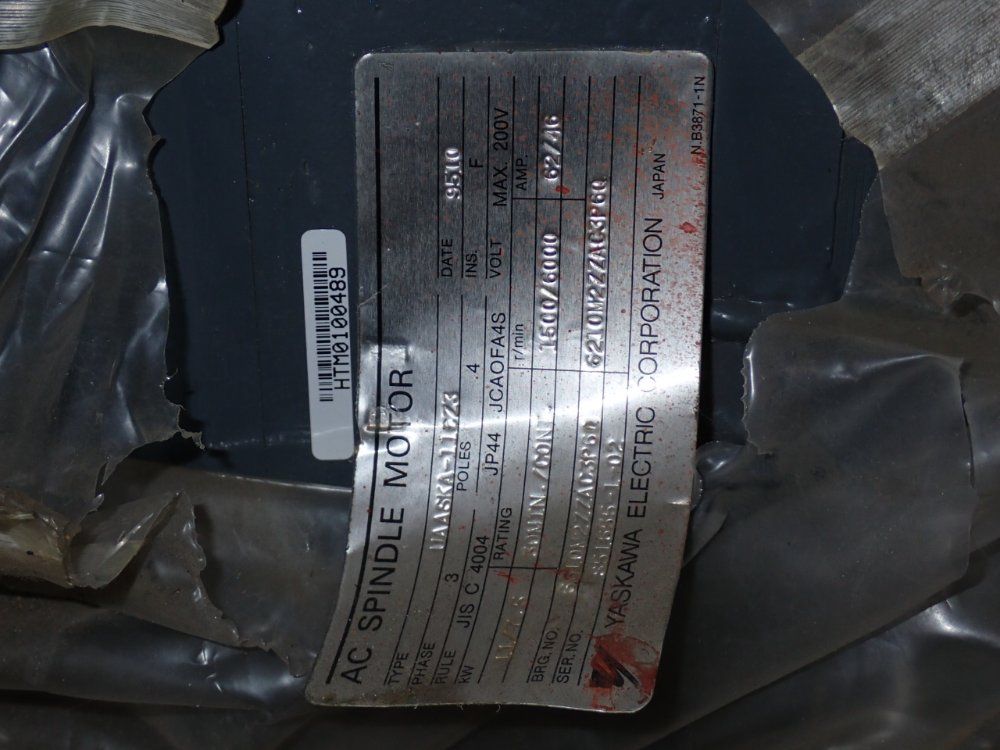 Yaskawa Ac Spindle Motor - Uaaska-11cz3