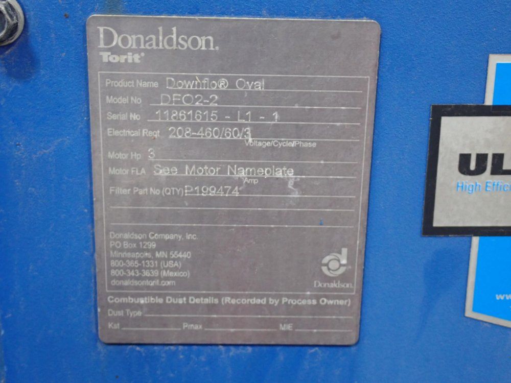 Donaldson Torit Dust Collector - Df02-2