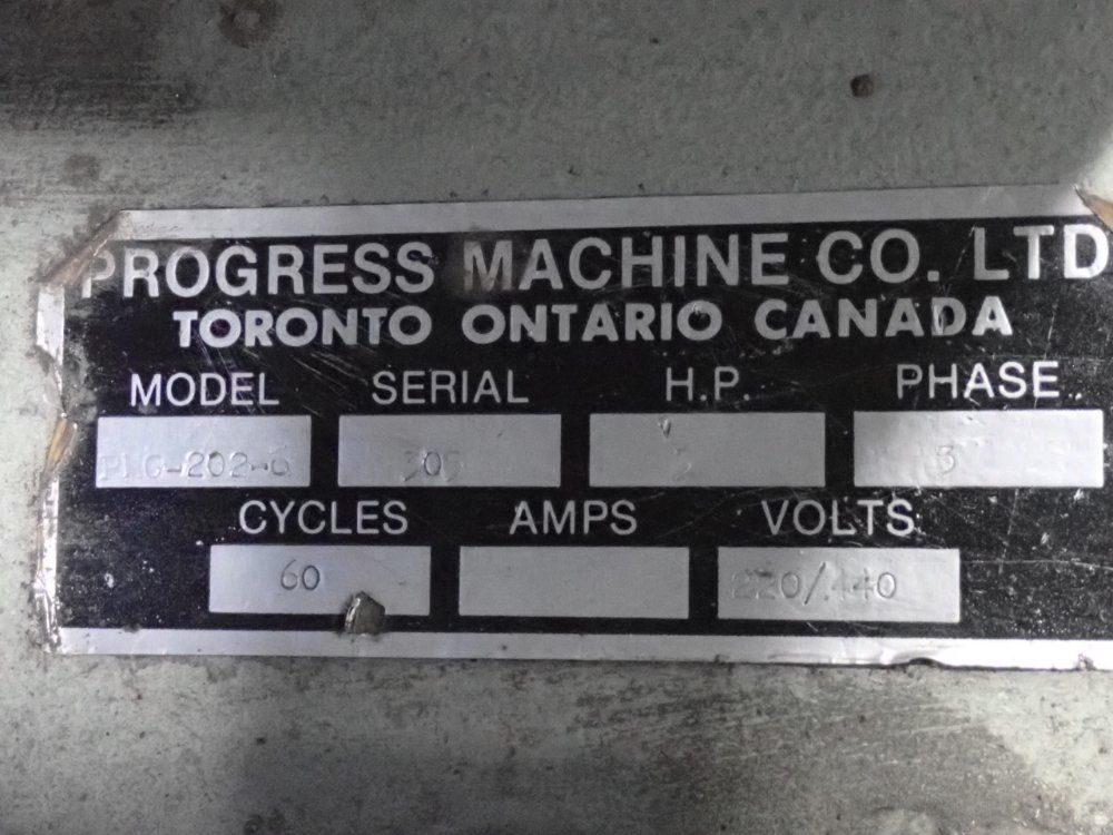 Progress Machine Co 70" X 6" Stroke Sander - Pl0-202-6