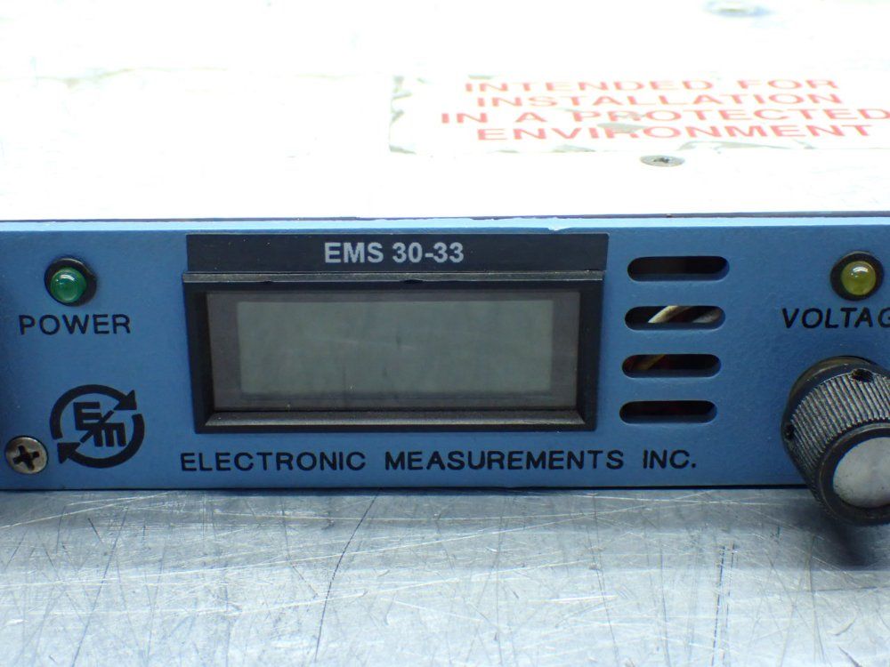 Electronic Measurements Inc Power Supply - Ems 30-33