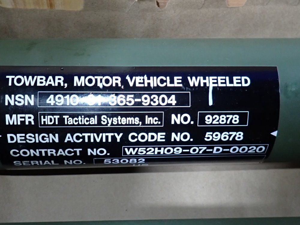 Hdt Tactical Systems Inc Tow Bar - 4910-01-365-9304