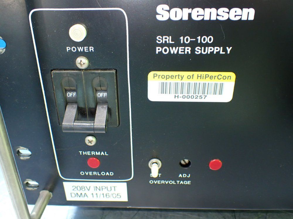Sorensen Dc Power Supply - Srl10-100