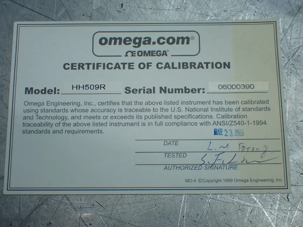 Omega Omegaette 2-channel Datalogger For Type K Thermocouple - H306