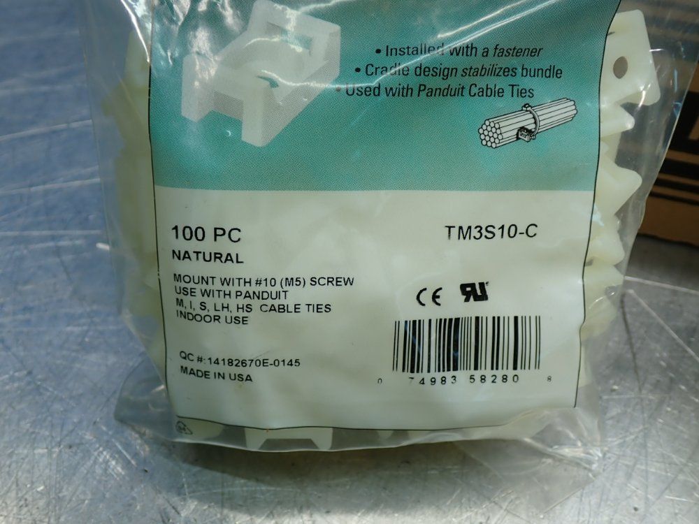 Panduit Cable Tie Mounts, 500pcs - Tm3s10-c