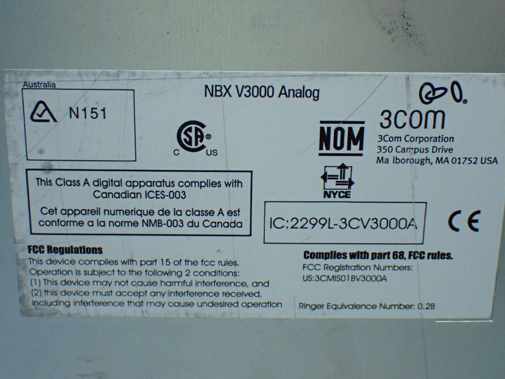 3com Analog Ip Network Call Processor Phone System - 3c10600a