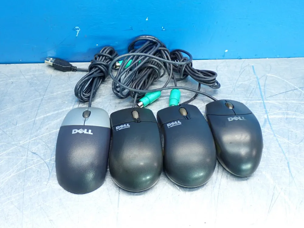 Dell Computer Mice Lot, 4pcs - M-uvdel1, (2)- X06-08477, 851841-1000