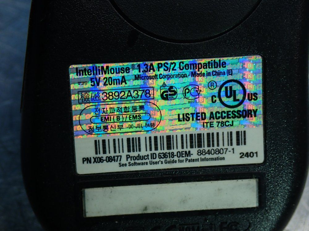 Dell Computer Mice Lot, 4pcs - M-uvdel1, (2)- X06-08477, 851841-1000