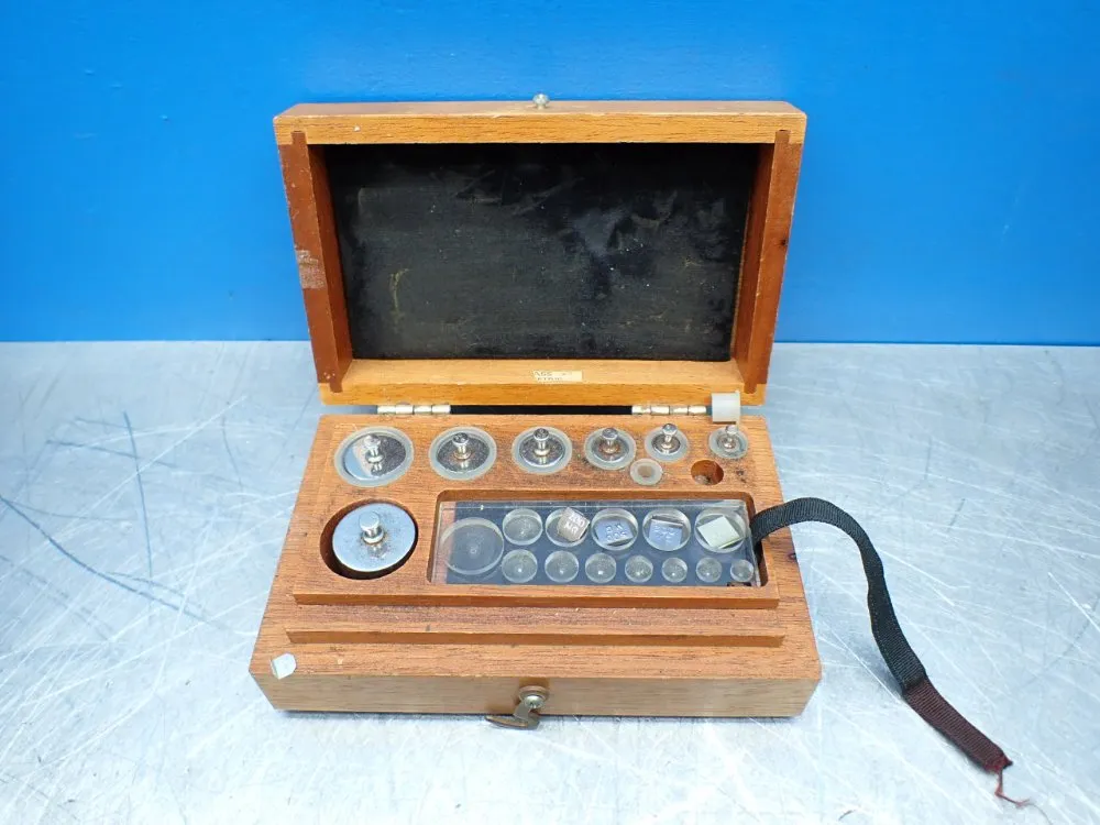 Christian Beckers Apothecary Scale Weight Set, Incomplete