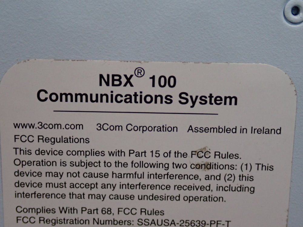3com Communication System - Nbx100