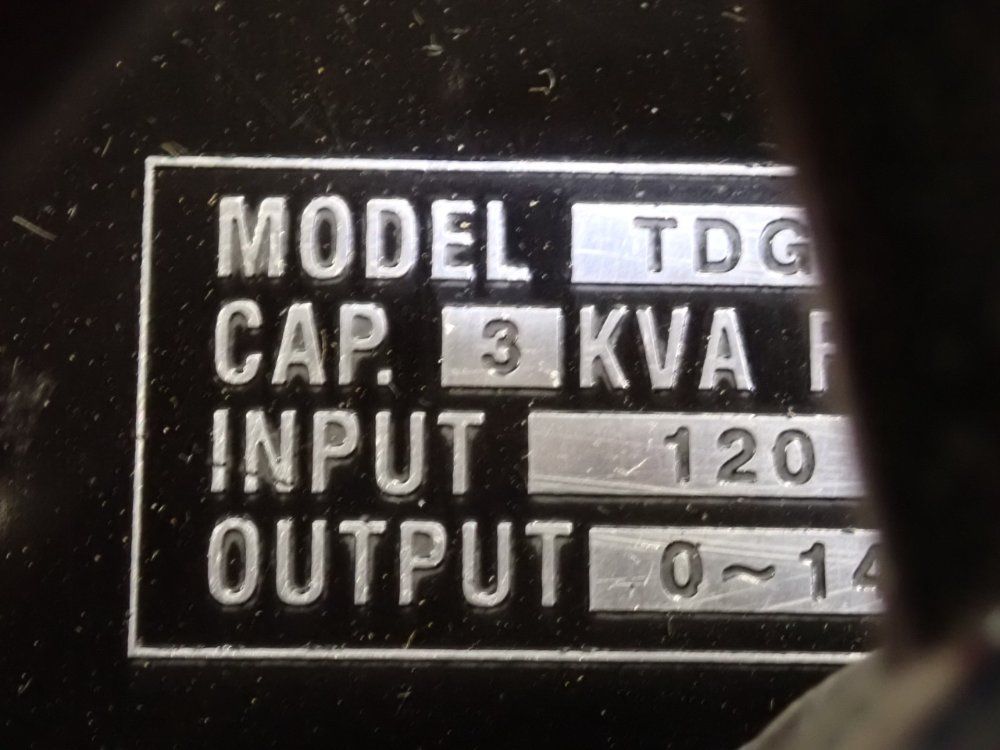 3 Kva Variable Transformer - Tdgc2j-3