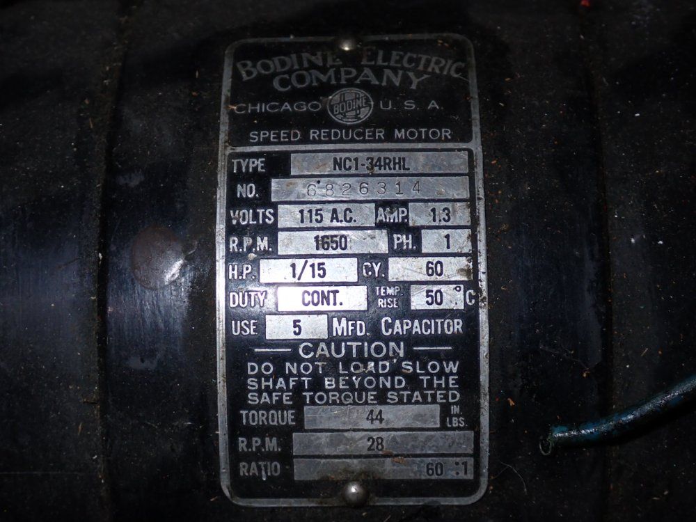 Bodine Electric 1/15 Hp Motor - Nc1-34rhl