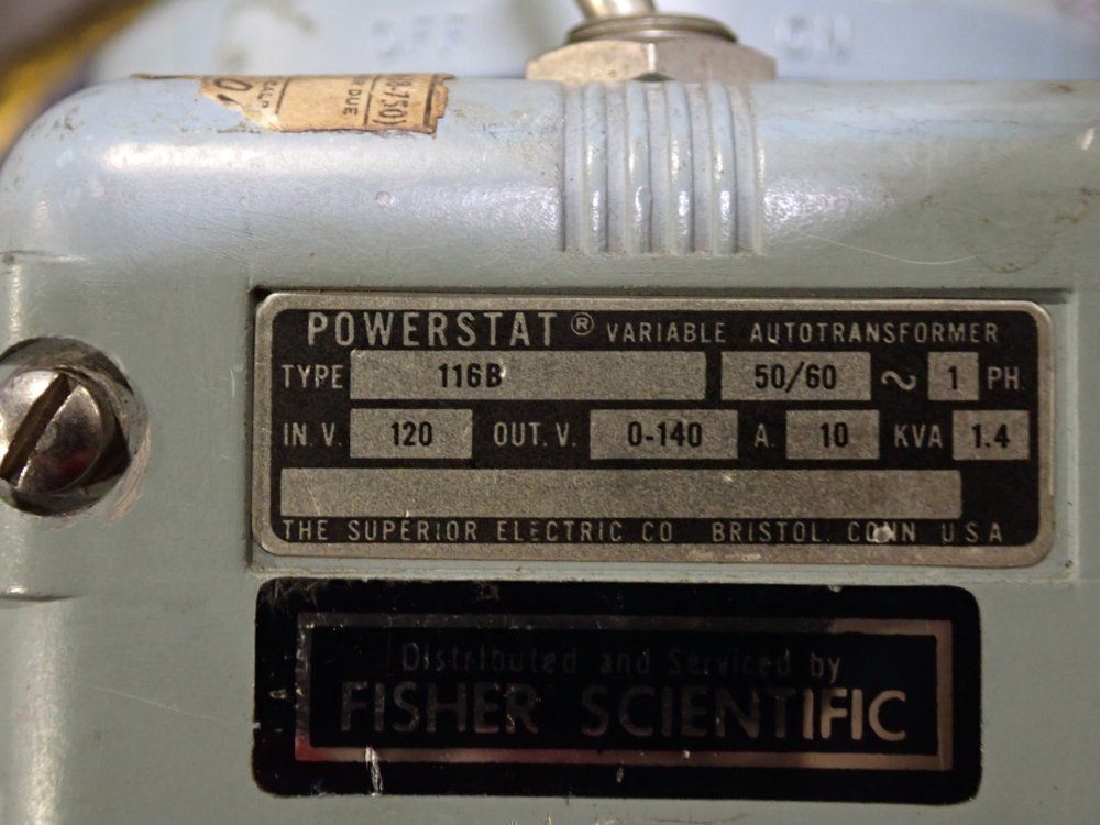 Powerstat 1.4 Kva Variable Autotransformer - 116b