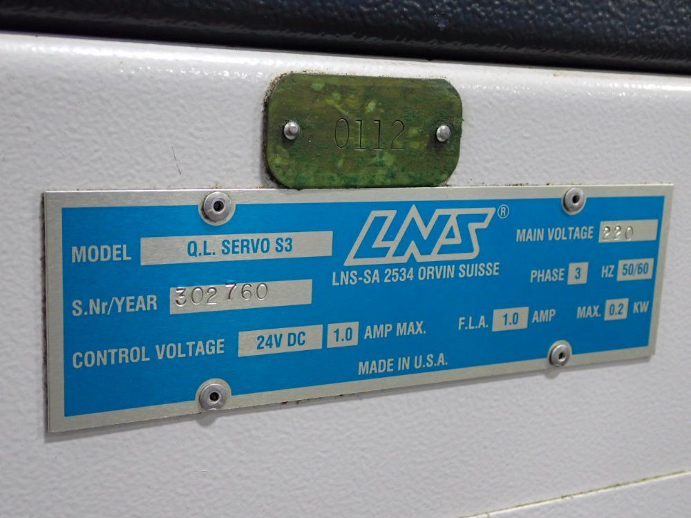 Lns 63" Automatic Bar Feeder - Q.l.servo S3