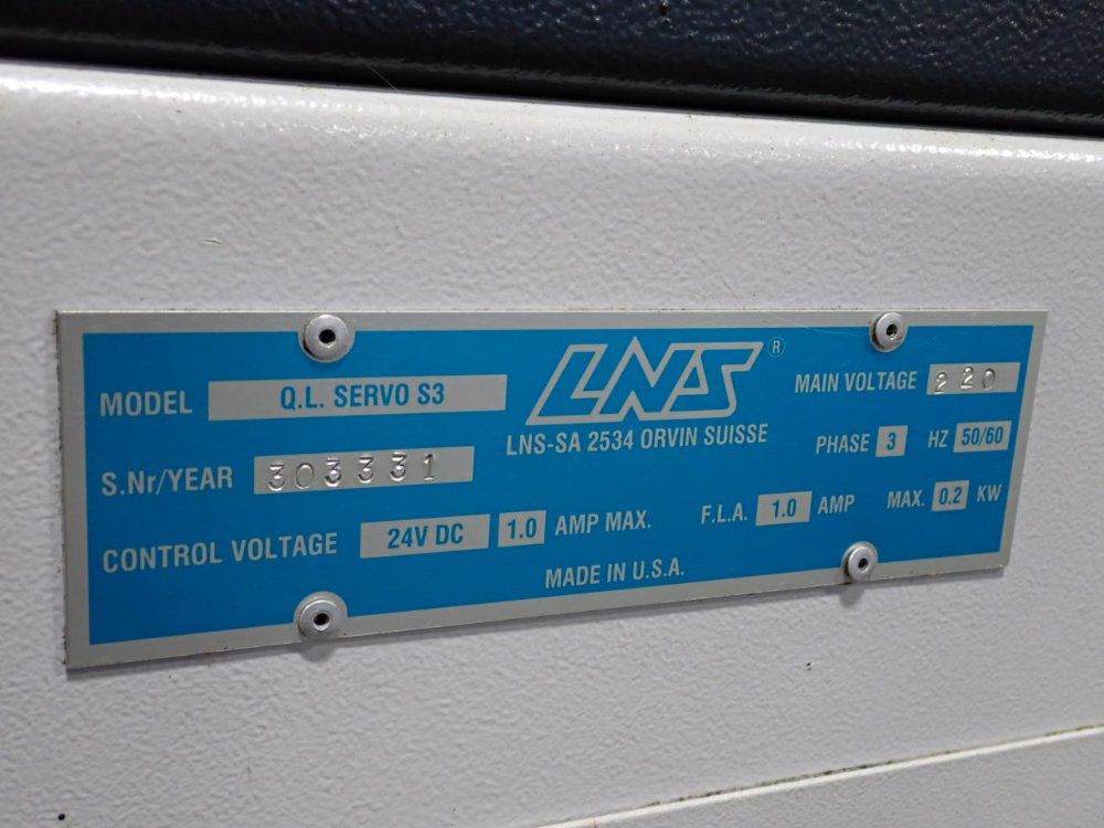 Lns 63" Automatic Bar Feeder - Q.l.servo S3