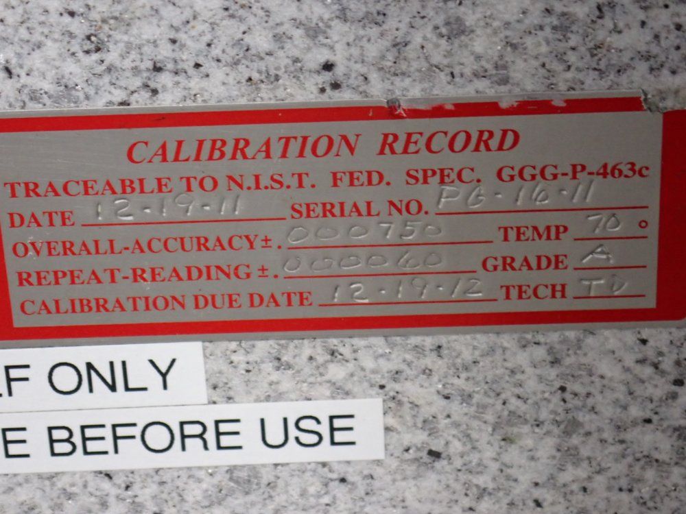 Precision Granite 60" X 120" Granite Surface Plate