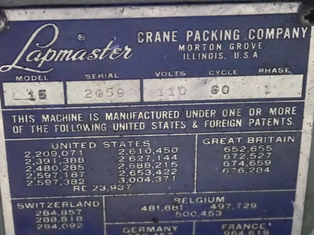 Lapmaster 15" Lapping Machine - 15