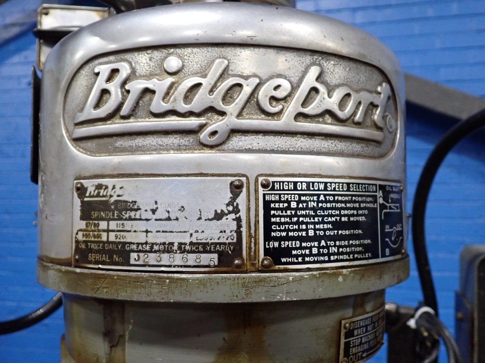 Bridgeport 9" X 42" Vertical Mill