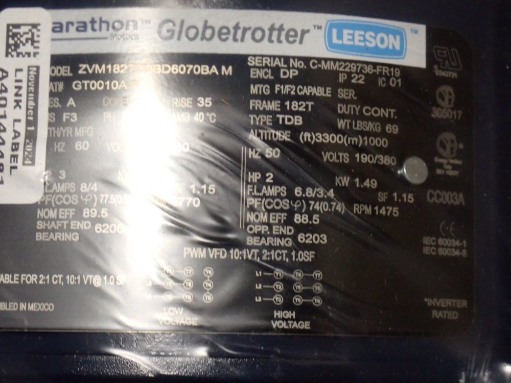 Marathon Motors 3 Hp Motor - 182ttdbd6070