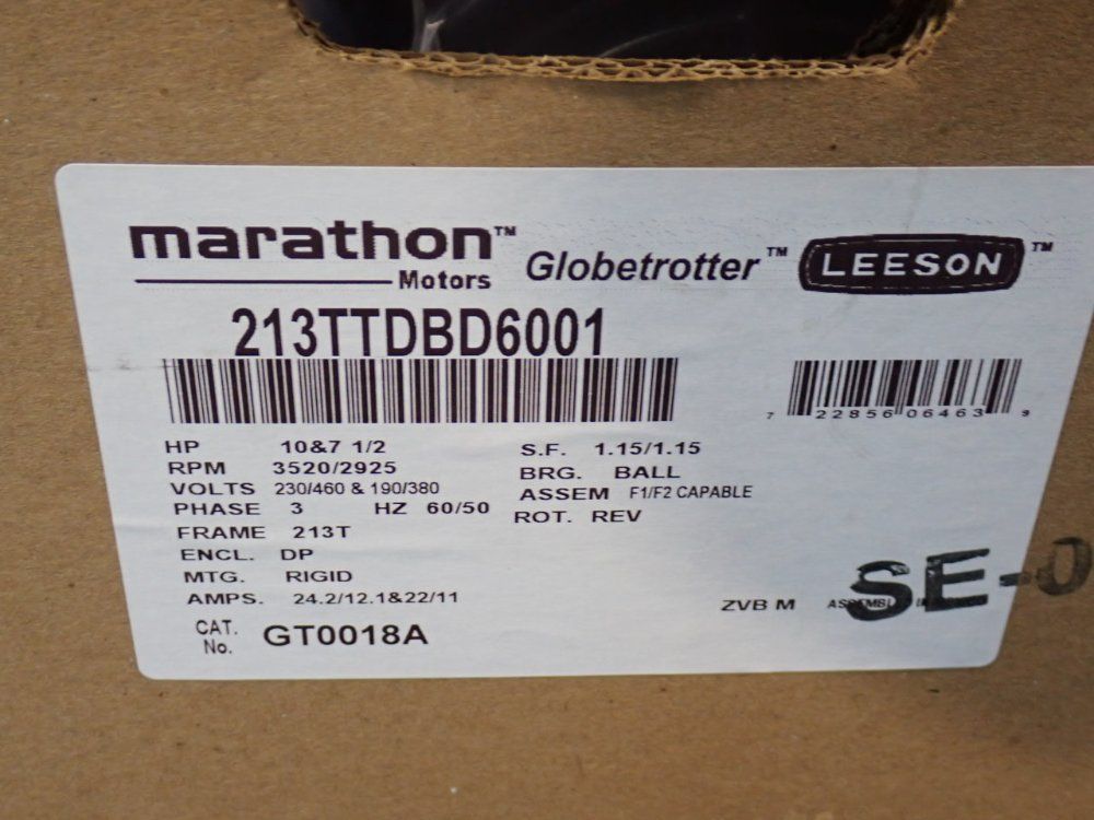 Marathon Motors 10 Hp Motor - 213ttdbd6001