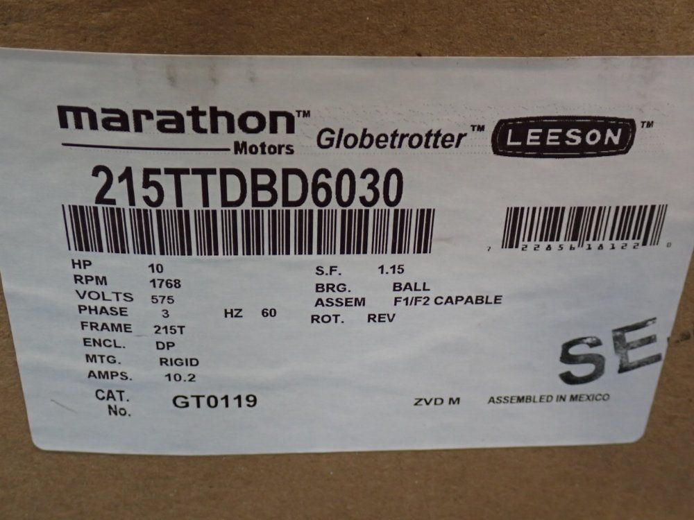 Marathon Motors 10 Hp Motor - 215ttdbd6030