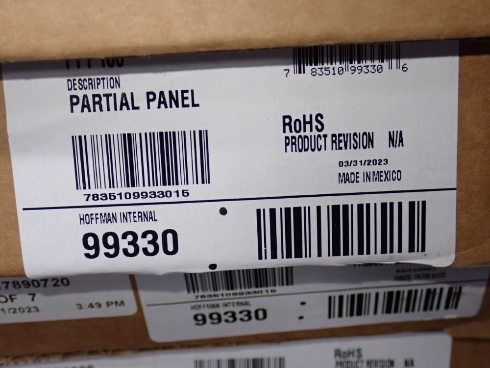 Hoffman 20 1/2" X 36 1/2" X 1" Electrical Panel Partial Panels - Ppp106