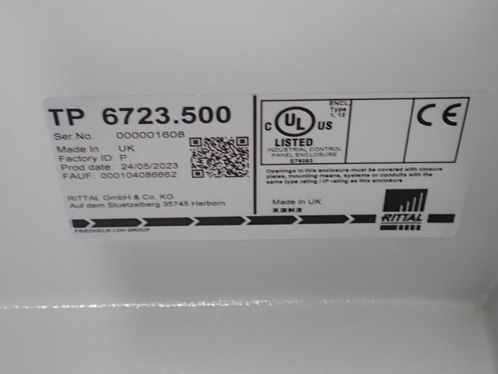 Rittal 63" X 29" X 9" Electrical Cabinet Panels - Tp 6723.500