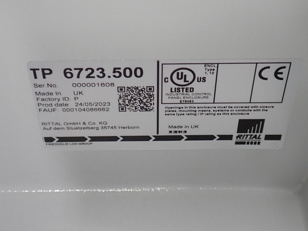 Rittal 63" X 29" X 9" Electrical Cabinet Panels - Tp 6723.500