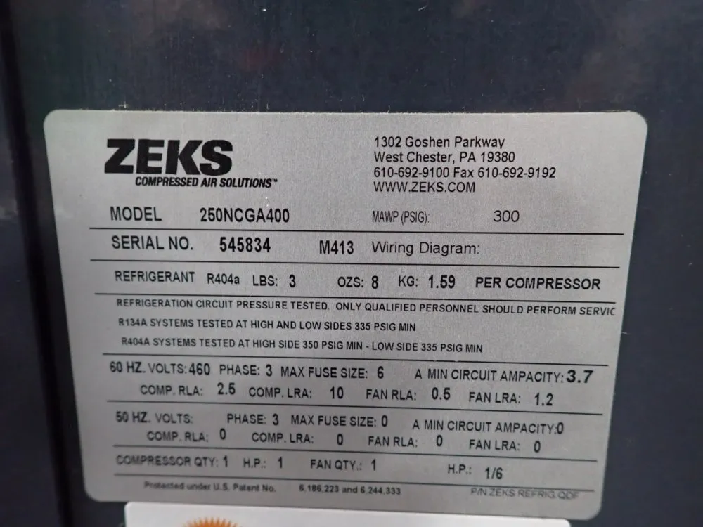 Zeks Air Compressor - 2s0ncga400