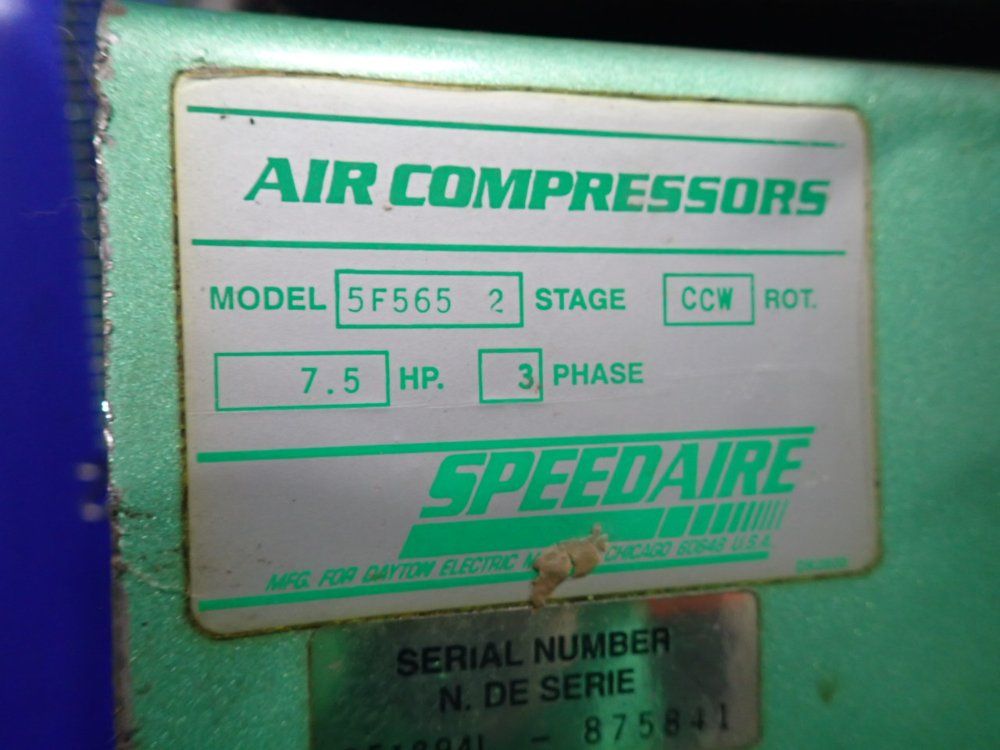 Speedaire 115 Gal Air Compressor - 5f5652