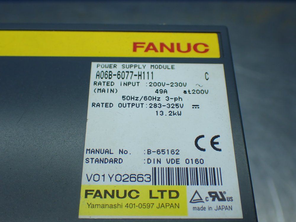 Fanuc Power Supply Module - A06b-6077-h111