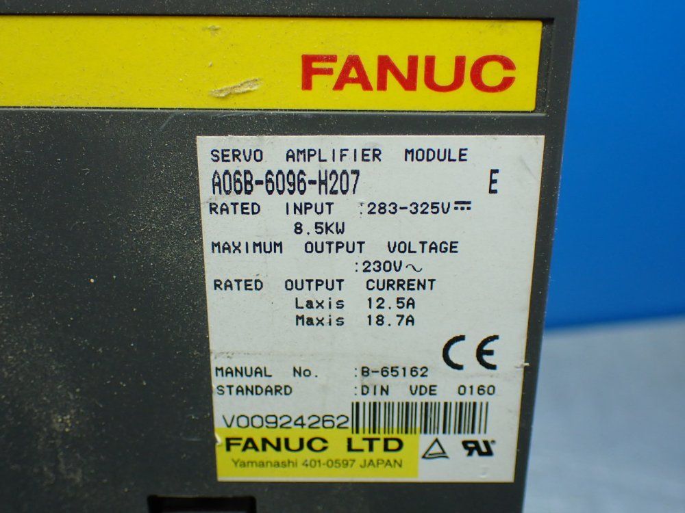Fanuc Servo Amplifier Module - A06b-6096-h207