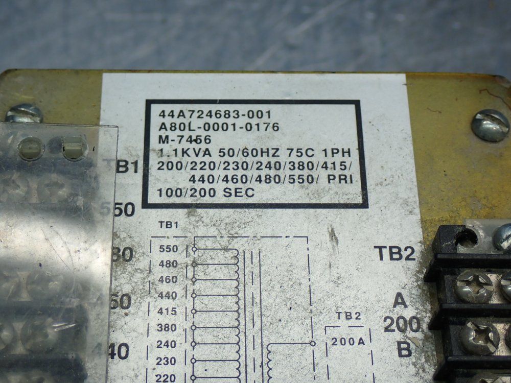 Fanuc Line Reactor Transformer - A80l-0001-0176