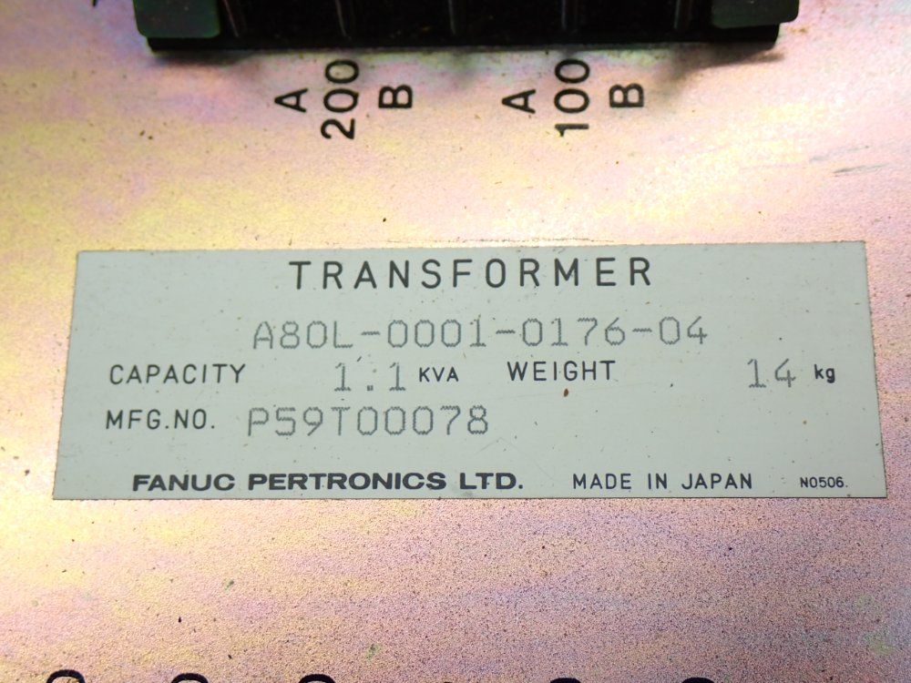 Fanuc Multi-tap Line Reactor Transformer - A80l-0001-0176-04