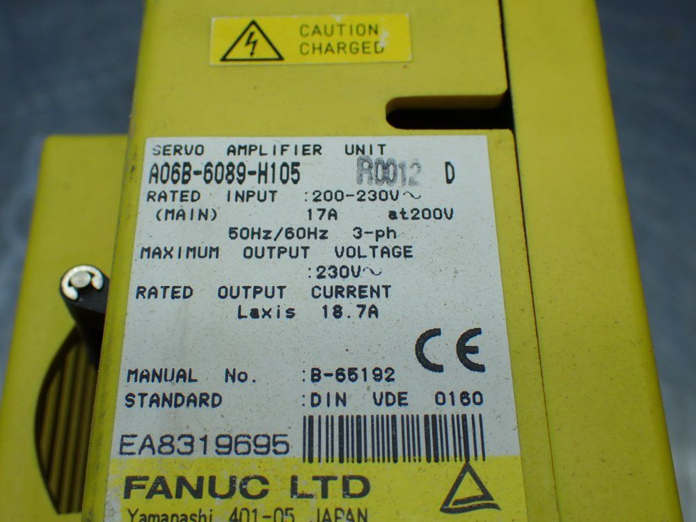 Fanuc Servo Amplifier Unit - A06b-6089-h105