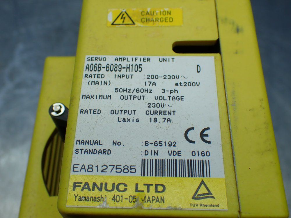 Fanuc Servo Amplifier Unit - A06b-6089-h105