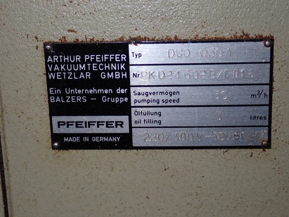 Pfeiffer Pump - Duo 03a