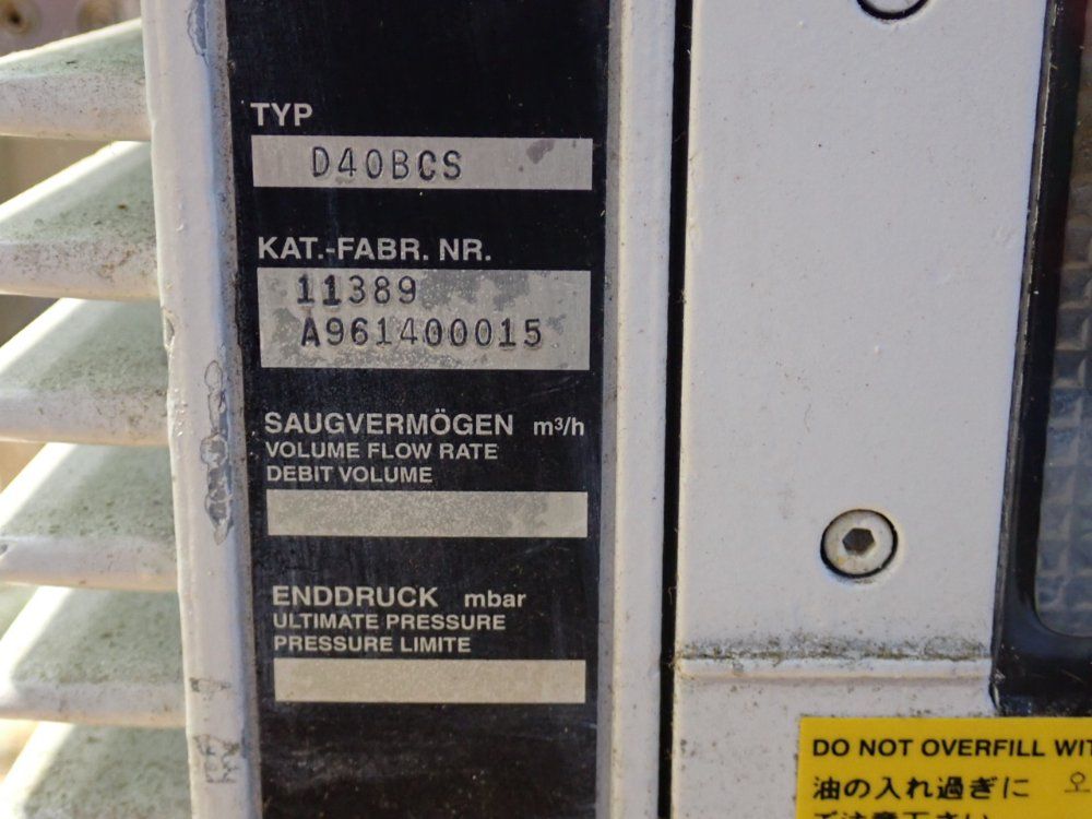 Trivac Pump - D40bcs