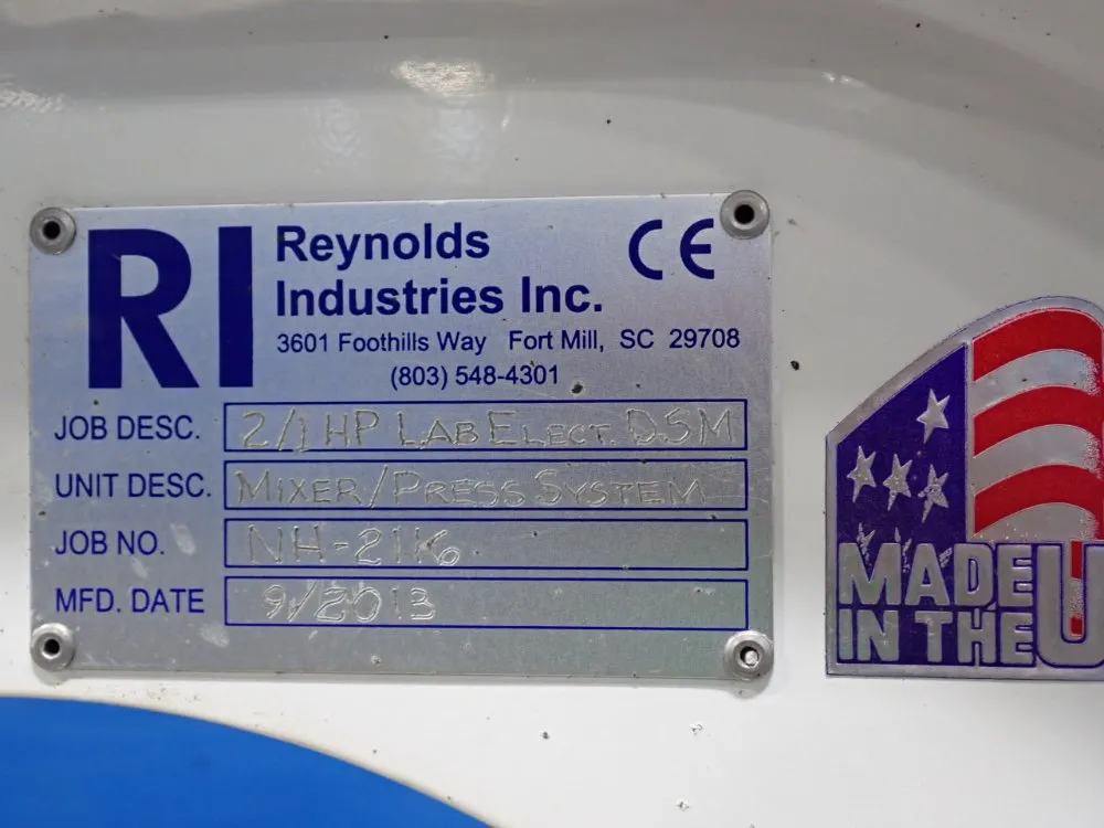 Reynolds Industries Mixer/press System