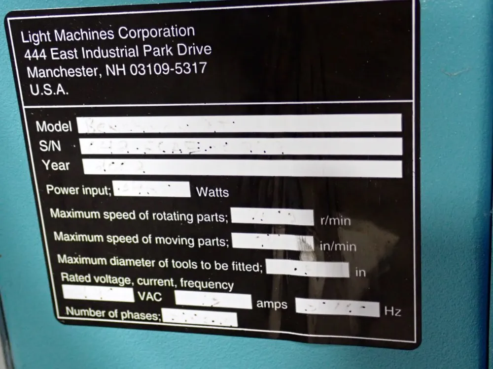 Light Machine Corporation 20" X 7" Cnc Milling Machine - Benchman Xt