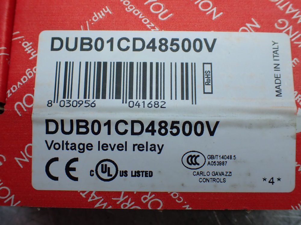 Carlo Gavazzi Voltage Level Relay - Dub01cd48500v