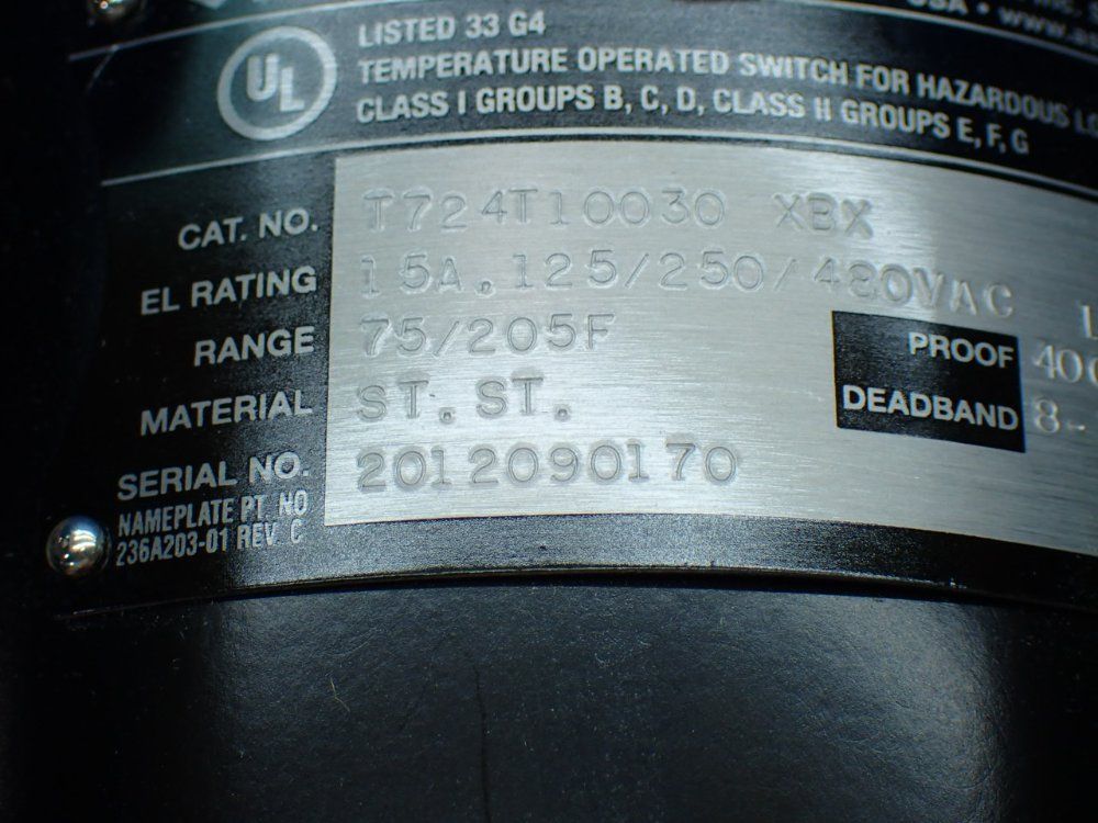 Ashcroft Explosion Proof Temperature Switch - T724t10030 Xbx