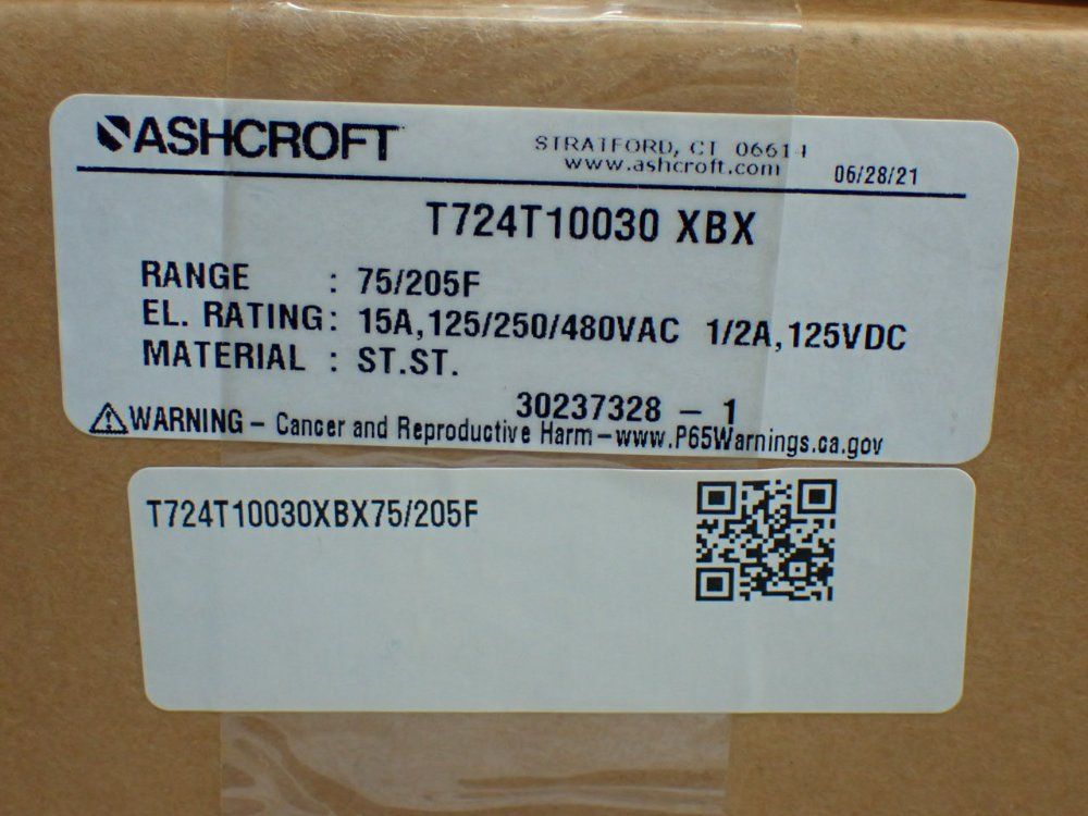 Ashcroft Explosion Proof Temperature Switch - T724t10030 Xbx